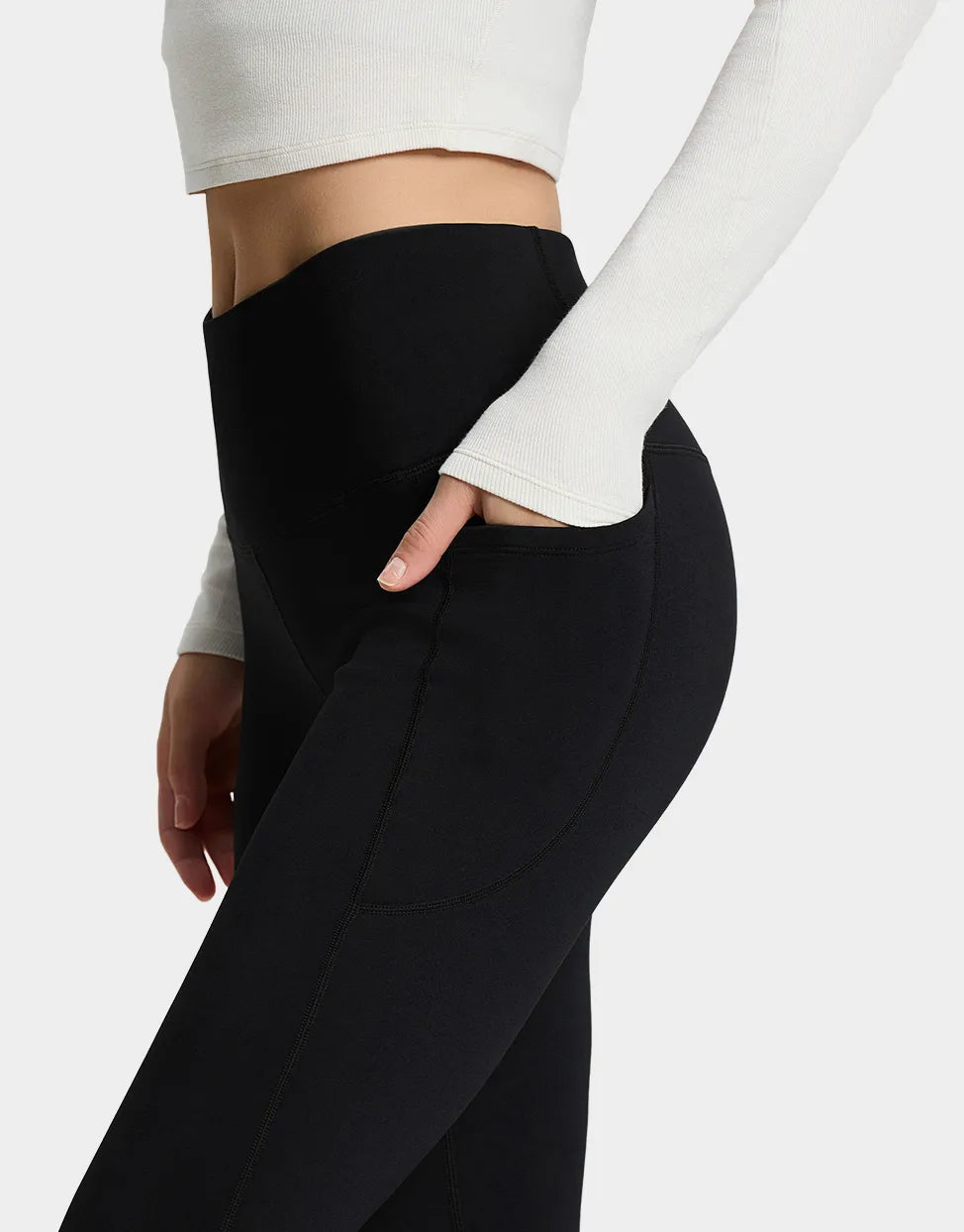 CozyWarmth Fleece Lined Leggings, Side Pockets image 2