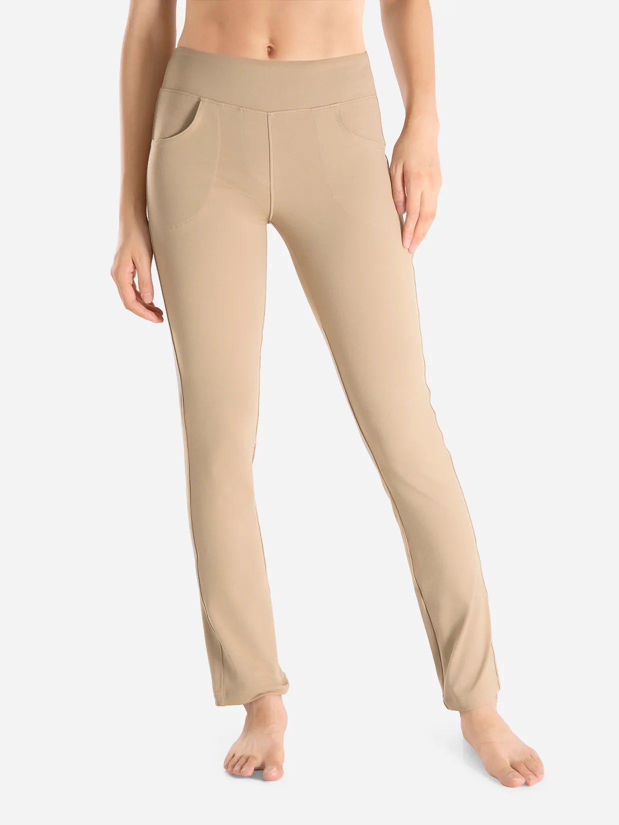 Straight Leg Yoga Pants, 5 Pockets image 1