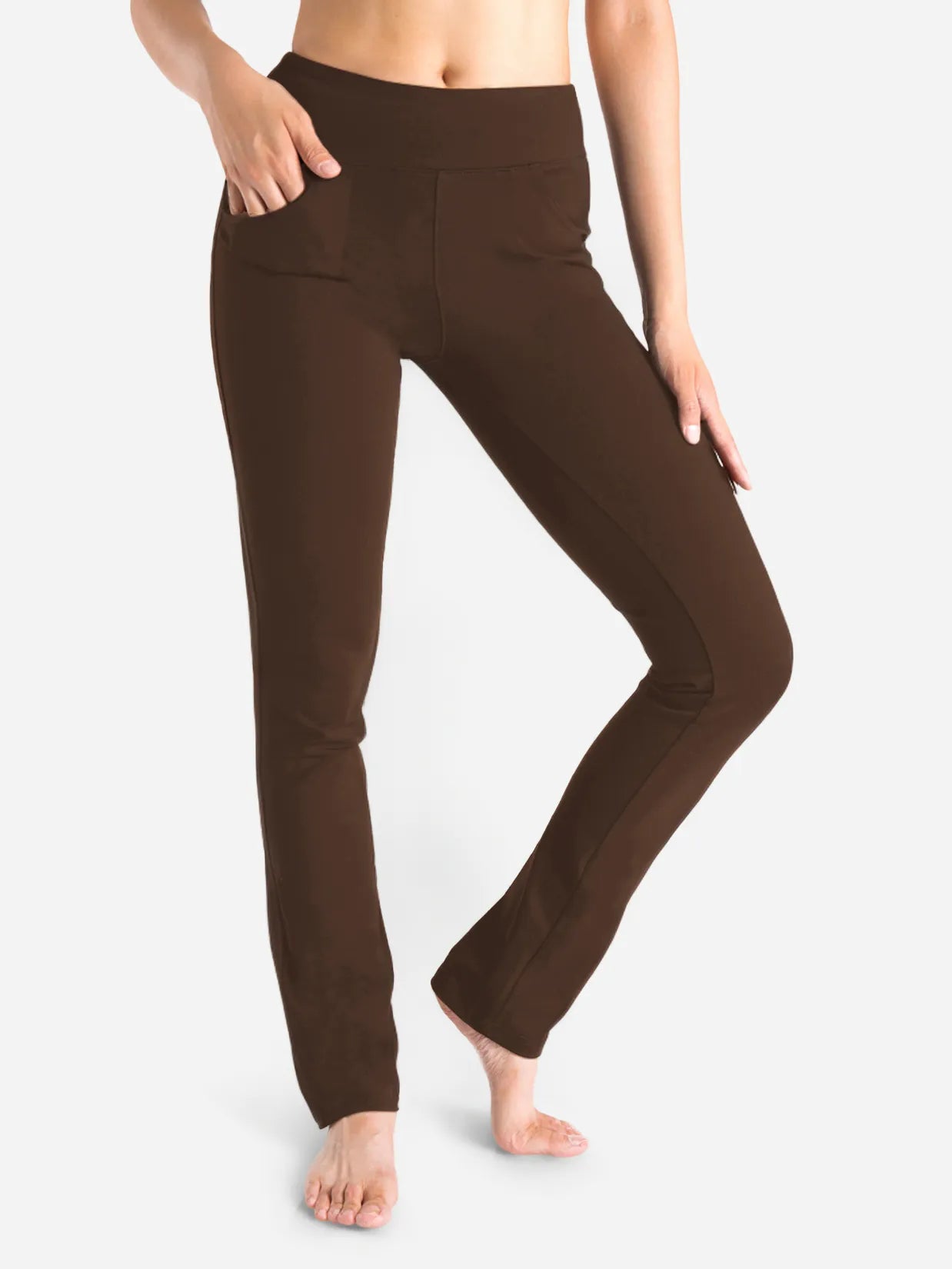 Straight Leg Yoga Pants, 5 Pockets image 1