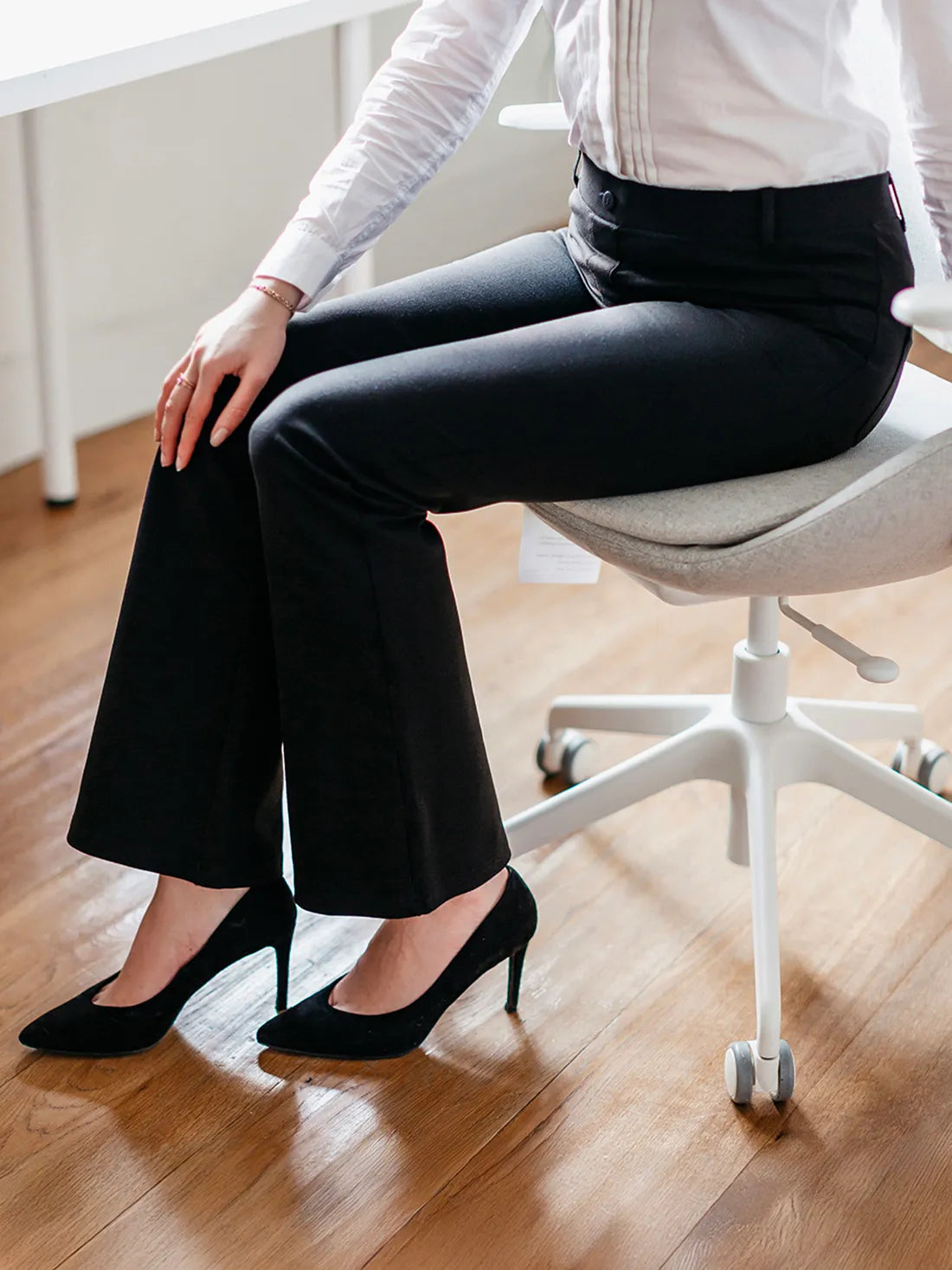 Comfortable Flare Work Pants for Women | Yoga Dress Pants | Yogipace Comfortable Flare Work Pants for Women | Yoga Dress Pants | Yogipace
