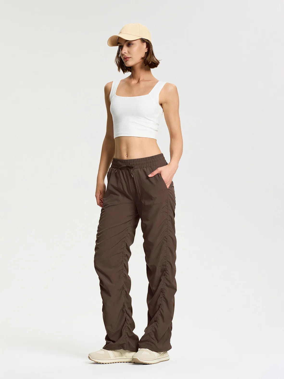 Lightweight Dance Studio Travel Pants #color_Espresso