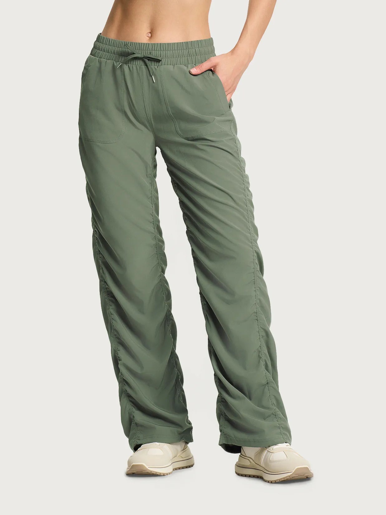 Lightweight Dance Studio Travel Pants #color_Sage Green