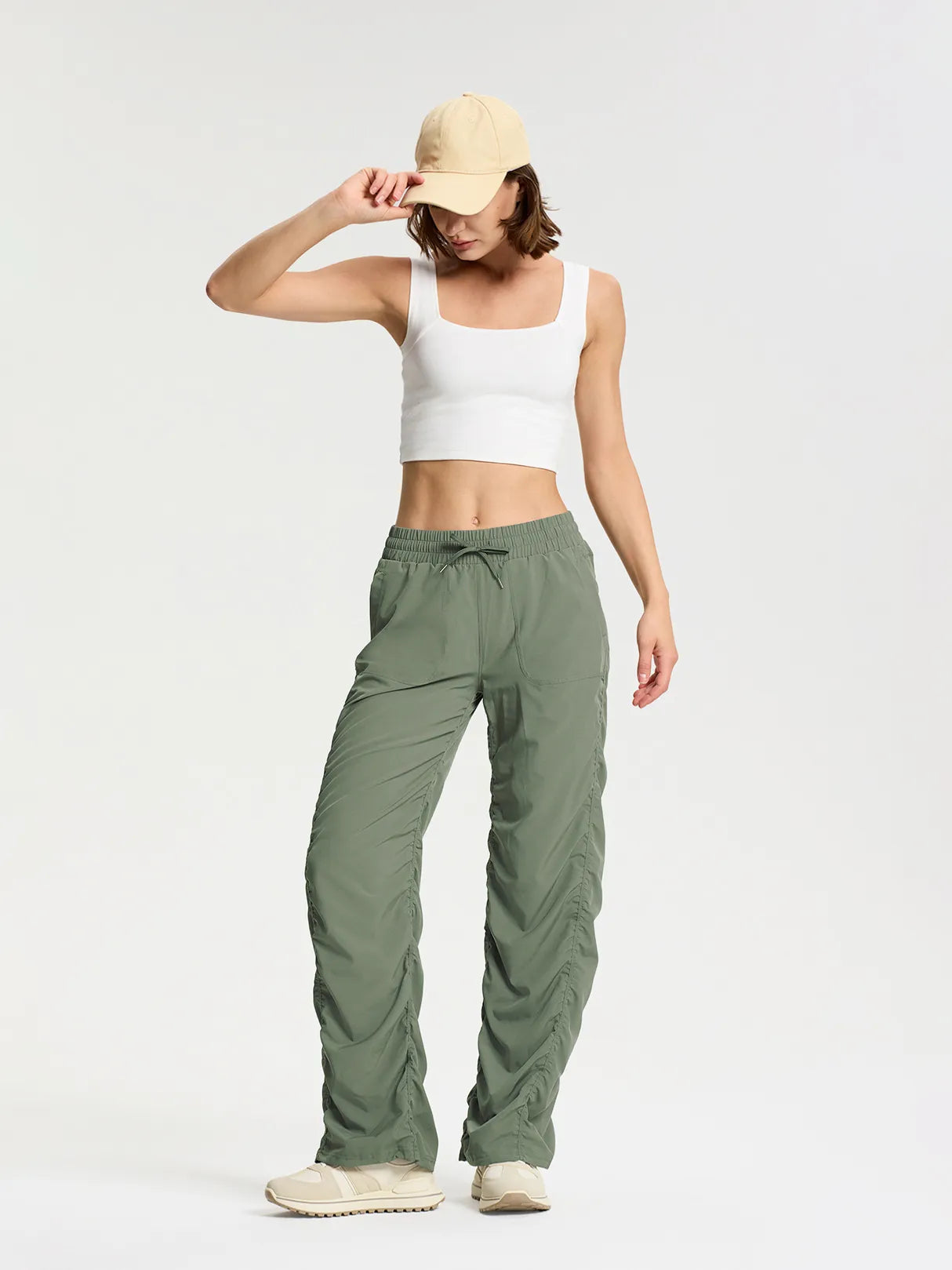 Lightweight Dance Studio Travel Pants #color_Sage Green